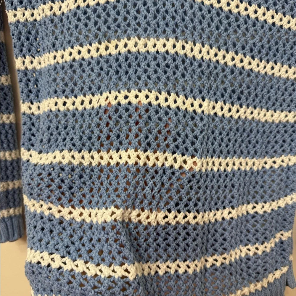 Talbots Open Weave V-Neck Sweater - Picture 6 of 8